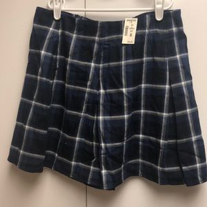 NWT AEROPOSTALE BETHANY MOTA BLUE PLAID SKIRT